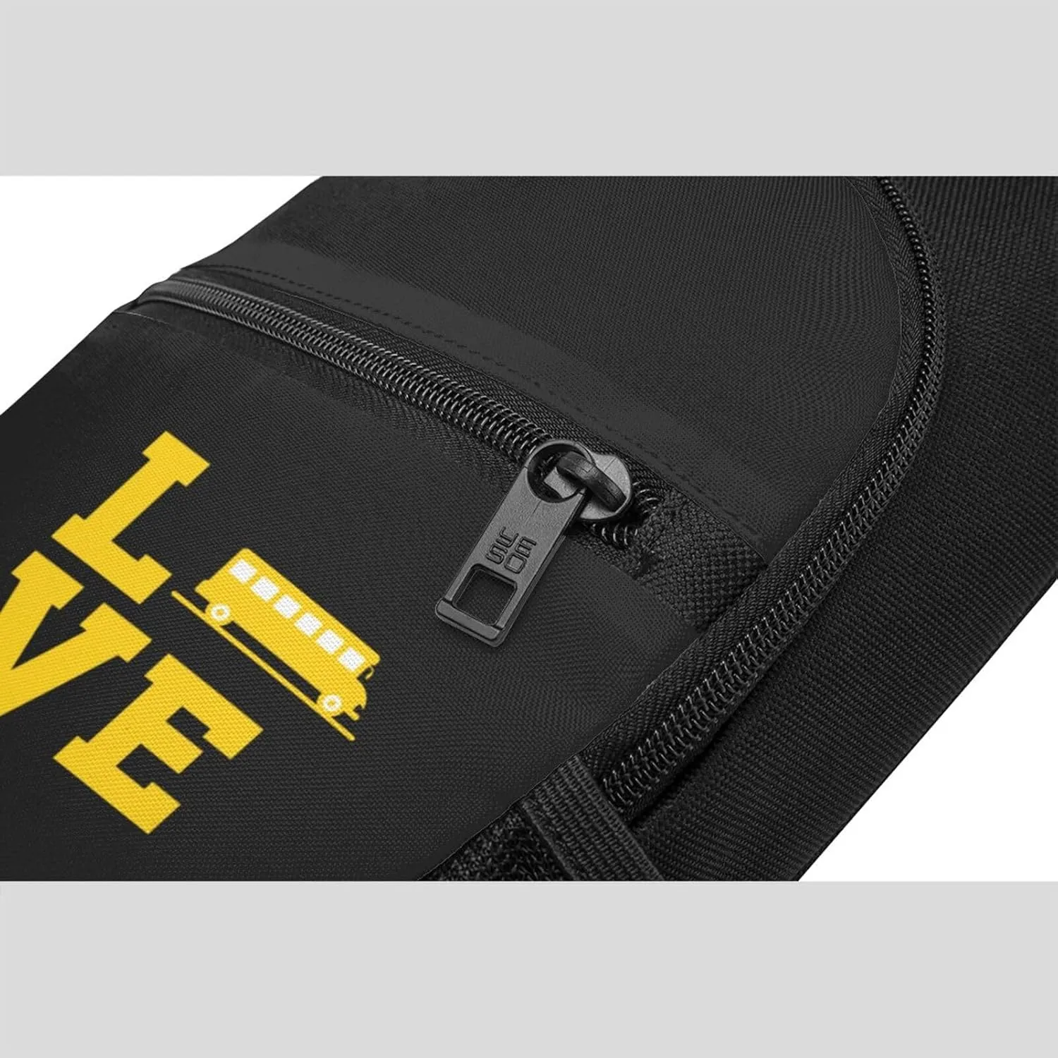 Love School Bus Unisex Chest Bag Lightweight Crossbody Shoulder Bag Travel Pocket Black