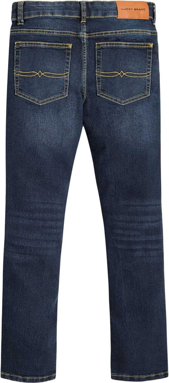 Lucky Brand Boys' Skinny Fit Stretch Denim Jean 5Pocket Style Zipper Fly & Button Closure