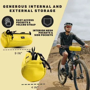 Lumiere & Co. Bike Handlebar Bag – Minimalist Design – 3 Size options, Multiple Colors – Clip Straps, Hook & Loop, Shoulder Strap