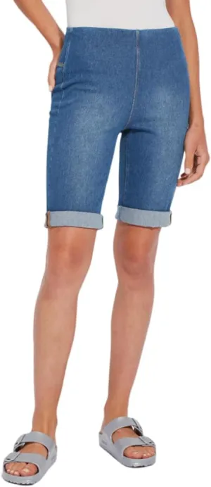 Lysse womens Boyfriend Bermuda Shorts, Mid Wash, X-Large US