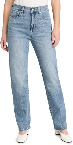 Madewell Women's The '90s Straight Jeans in Rondell Wash: Crease Edition