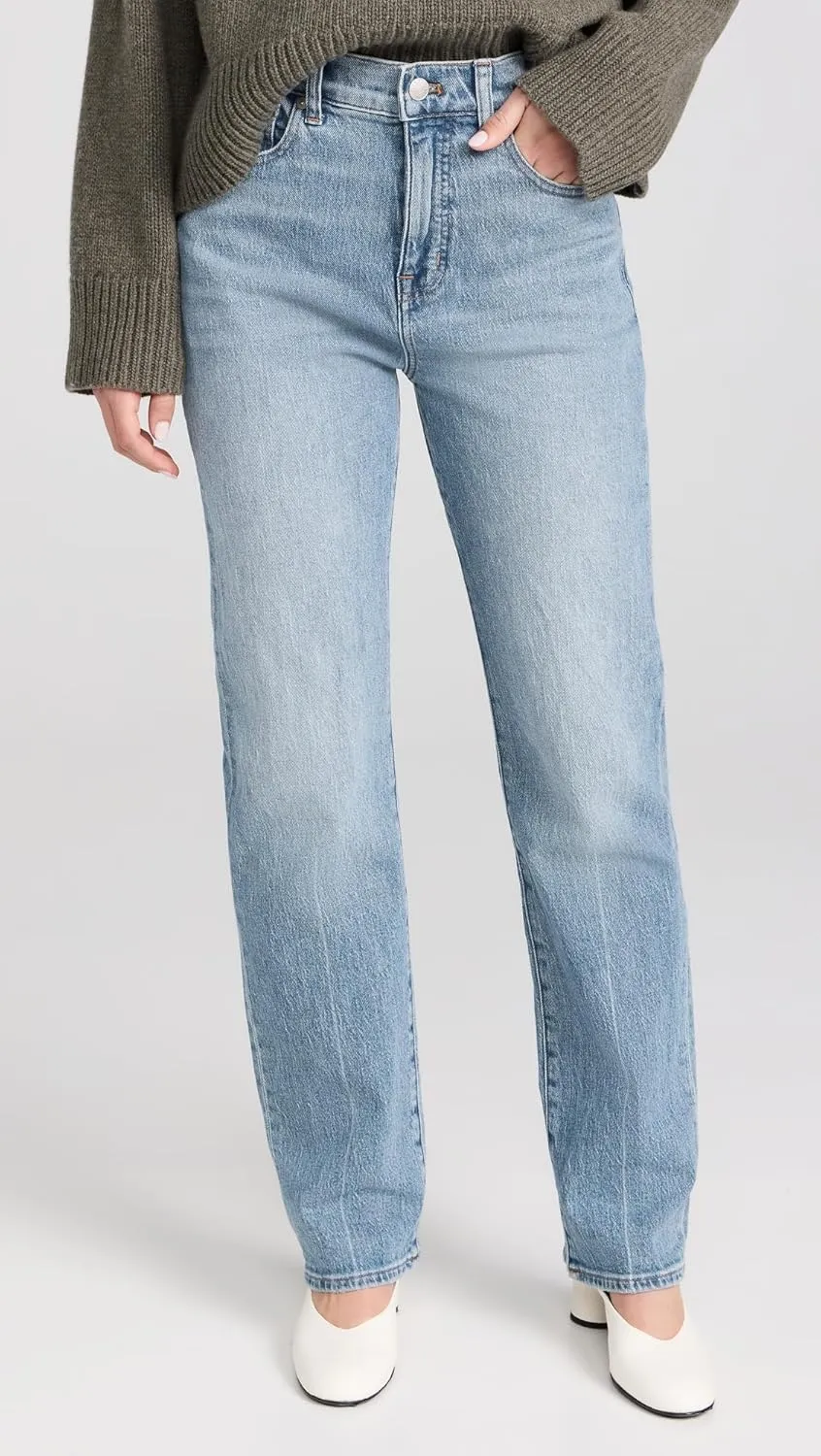 Madewell Women's The '90s Straight Jeans in Rondell Wash: Crease Edition