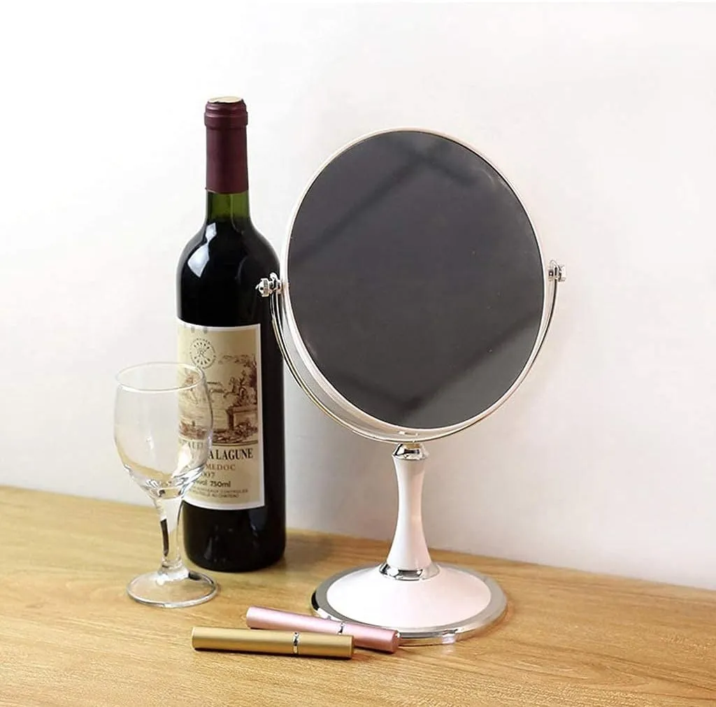 Makeup Mirror Vanity Makeup Mirror Simple European Princess Mirror Double- Sided Magnification HD Makeup Mirror Large Vanity Mirror Cosmetic Mirror