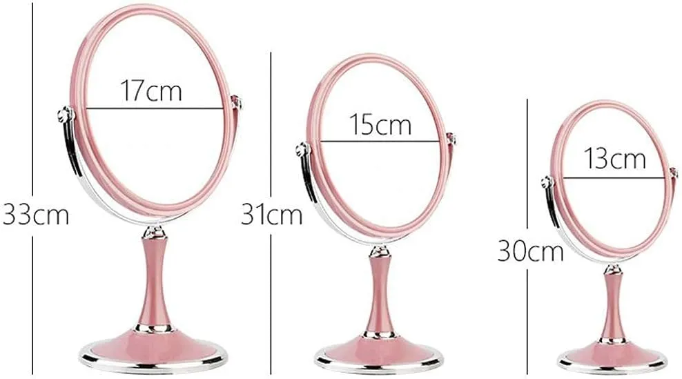 Makeup Mirror Vanity Makeup Mirror Simple European Princess Mirror Double- Sided Magnification HD Makeup Mirror Large Vanity Mirror Cosmetic Mirror