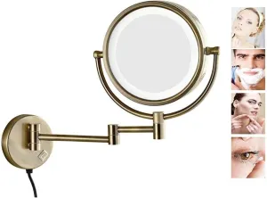 Makeup Mirror, Vanity Mirror Magnification Double Sided Cosmetic Mirror Extendable hroom Mirror for Hotel B