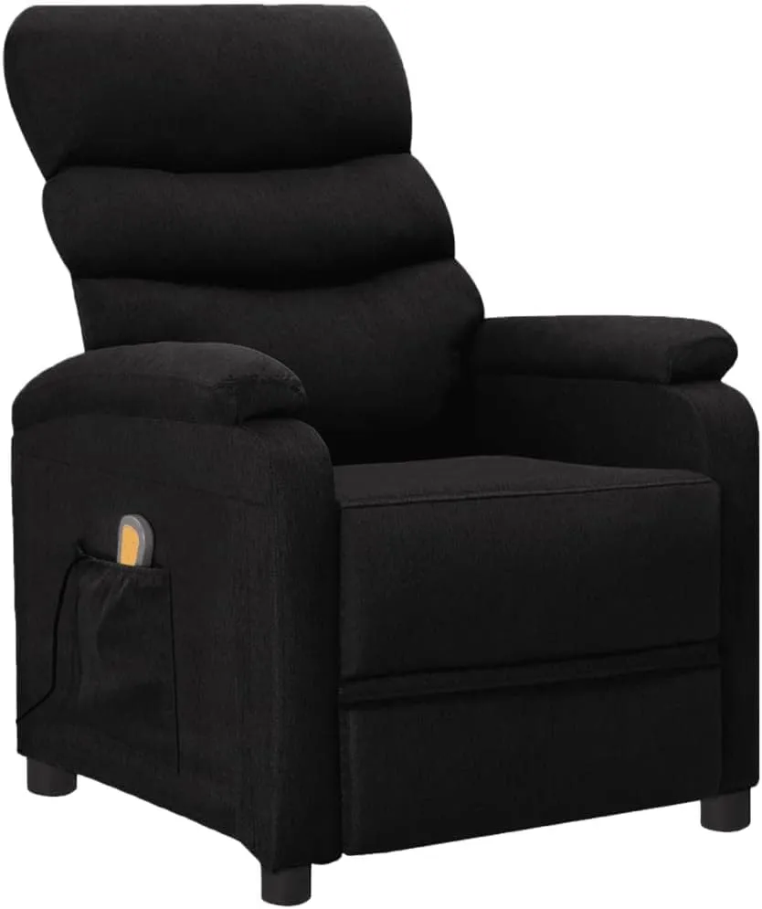 Massage Reclining Chair Black Faux Leather 28.5kg/62.7ib Electric Massaging Chairs