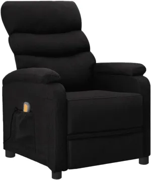 Massage Reclining Chair Black Faux Leather 28.5kg/62.7ib Electric Massaging Chairs