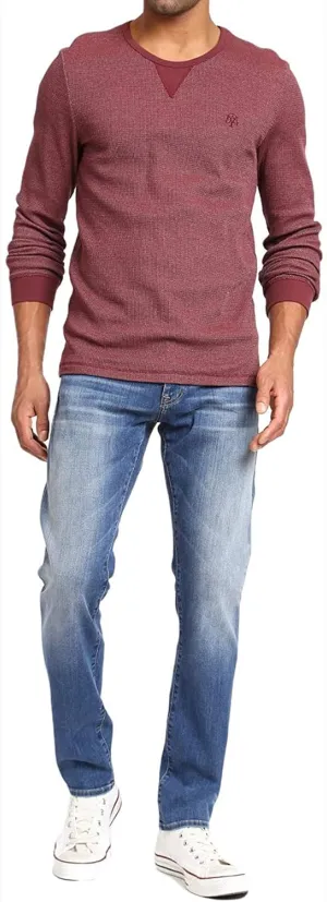Mavi Jake Men's Regular Rise Slim Leg Jeans, Slim Fit Jeans for Men, Mid Foggy Williamsburg, Medium Wash Blue Men's Jeans, 34 x 30