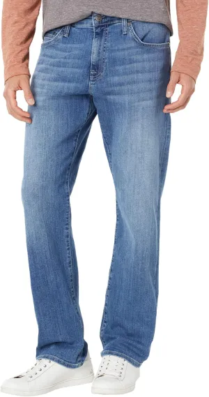 Mavi Matt Classic Men's Straight Leg Jeans, Mid-Rise Relaxed Fit Jeans for Men, Brushed Williamsburg, Medium Wash Blue Jeans, 34 x 30