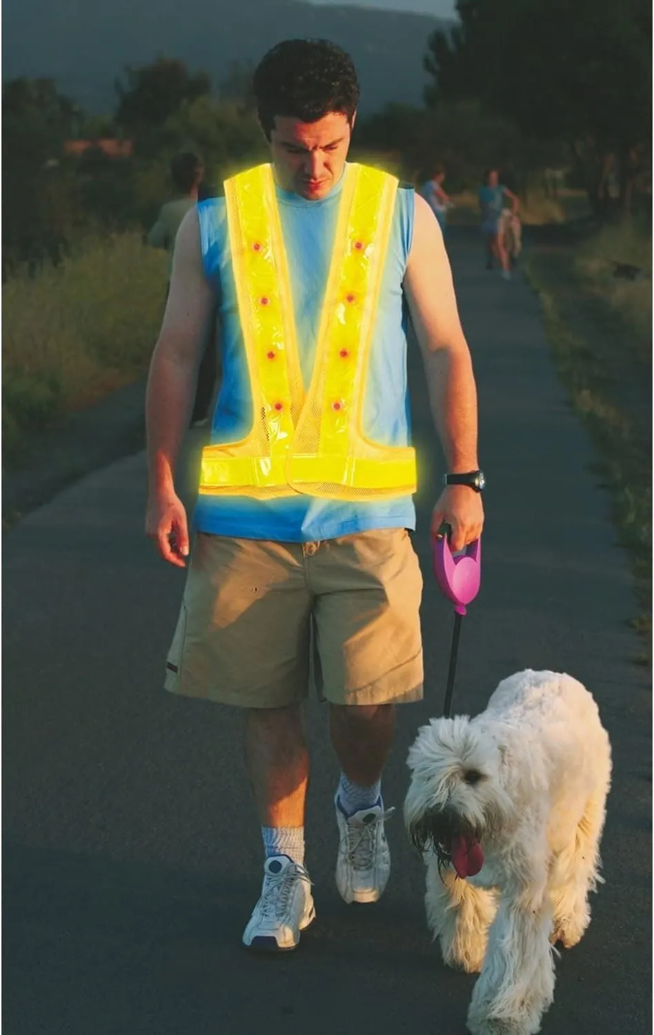 Maxsa 20029 Unisex-Adult Reflective Safety Vest with 16 LEDs