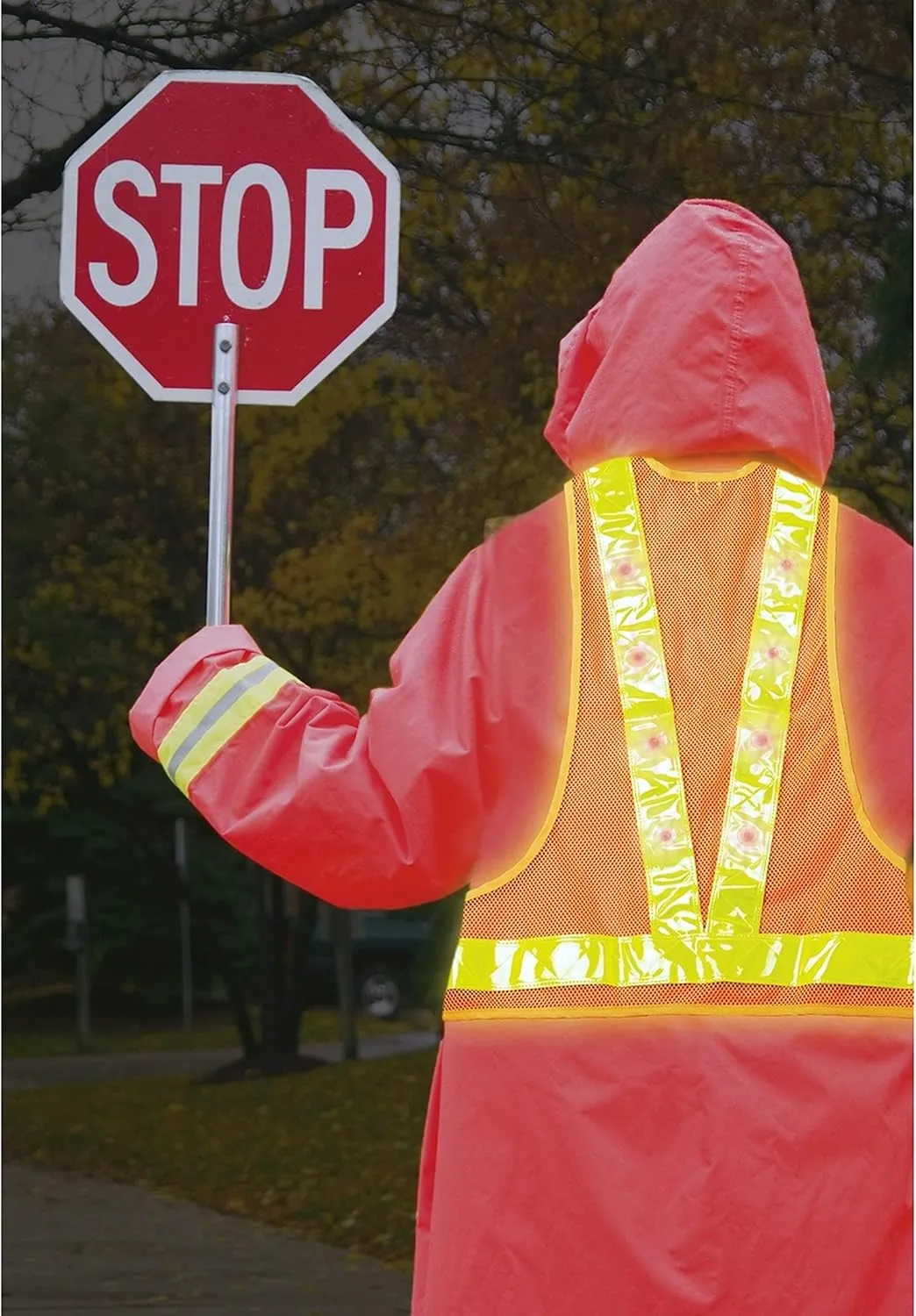 Maxsa 20029 Unisex-Adult Reflective Safety Vest with 16 LEDs