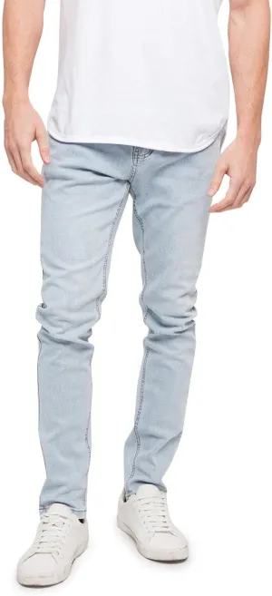 Mens Skinny Slim Fit Stretch Raw Denim Jeans