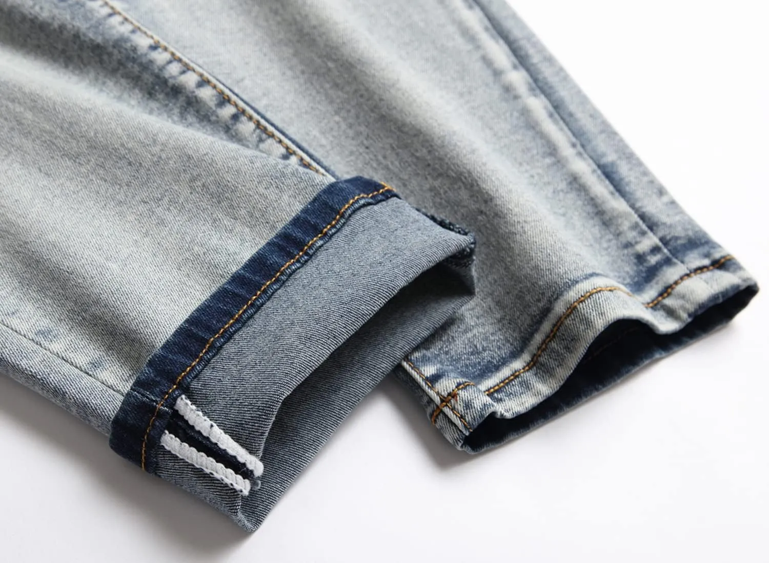 Men's Slim Fashion Ripped Straight Holes Stretchy Jeans