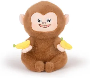 Monkey Stuffed Animal Cute Monkey Plush Soft Monkey Plushie with Banana Monkey Toy Gift for Kids(10.5Inch)