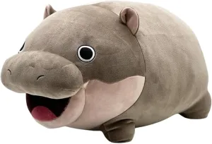 Moo Deng Hippo Plush Toys, MooDeng Stuffed Animals, Moo Deng Hippopotamus Plushie Doll, Cute Soft Stuffed Pillow for Kids Fans Christmas Birthday Gift (Hippo Plush Toys 9inch