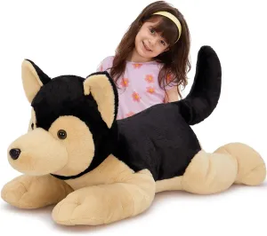 MorisMos Giant German Shepherd Stuffed Animals, 32inch Large Stuffed Dog Plush, Big Puppy Pillow Toys for Kids