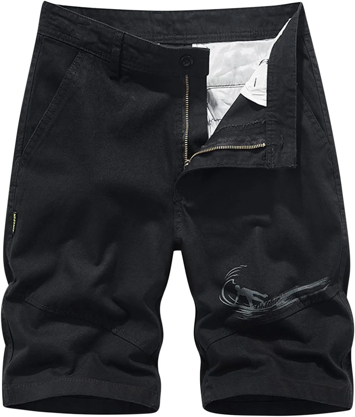 Muscularfit Men Workout Shorts Regular and Big & Tall Cotton Solid Cargo Shorts Outdoor Fashion Sport Work Utility Shorts