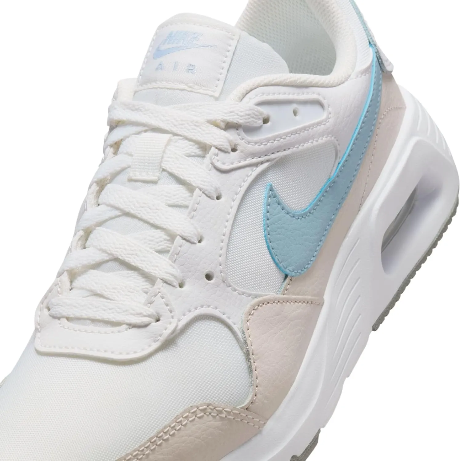 Nike Air Max SC Women's Shoes (CW4554-126, Summit White/Light Orewood Brown/White/Light Armory Blue)