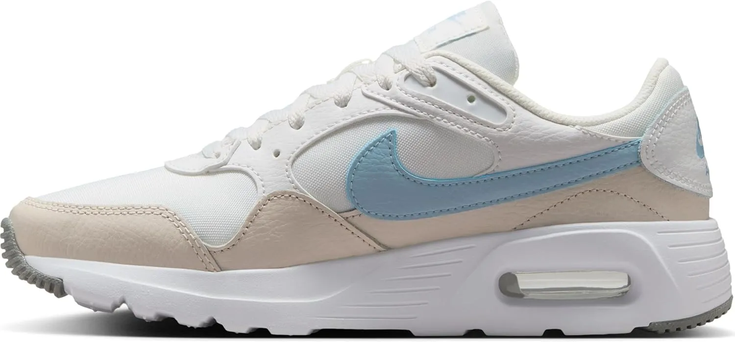 Nike Air Max SC Women's Shoes (CW4554-126, Summit White/Light Orewood Brown/White/Light Armory Blue)