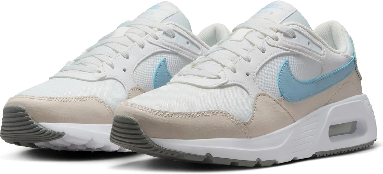 Nike Air Max SC Women's Shoes (CW4554-126, Summit White/Light Orewood Brown/White/Light Armory Blue)