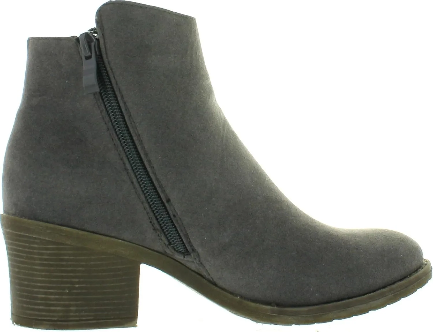 Pama-01 Women's Zipper Stacked Chunky Heels Strappy Ankle Booties