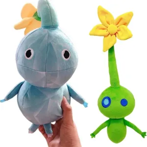 Pikmin Plush, 2 Pcs Ice Pikmin and Glow Pikmin Plushies Toy for Game Fans Gift, Cute Stuffed Animal Doll for Kids Boys and Girls