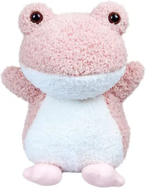 Pink Plush Frog Stuffed Animal Toy, Soft Cuddly Plushie Hugger Toy for Boys & Girls, Gifts for Kids or Girlfriend, 8.5 Inches