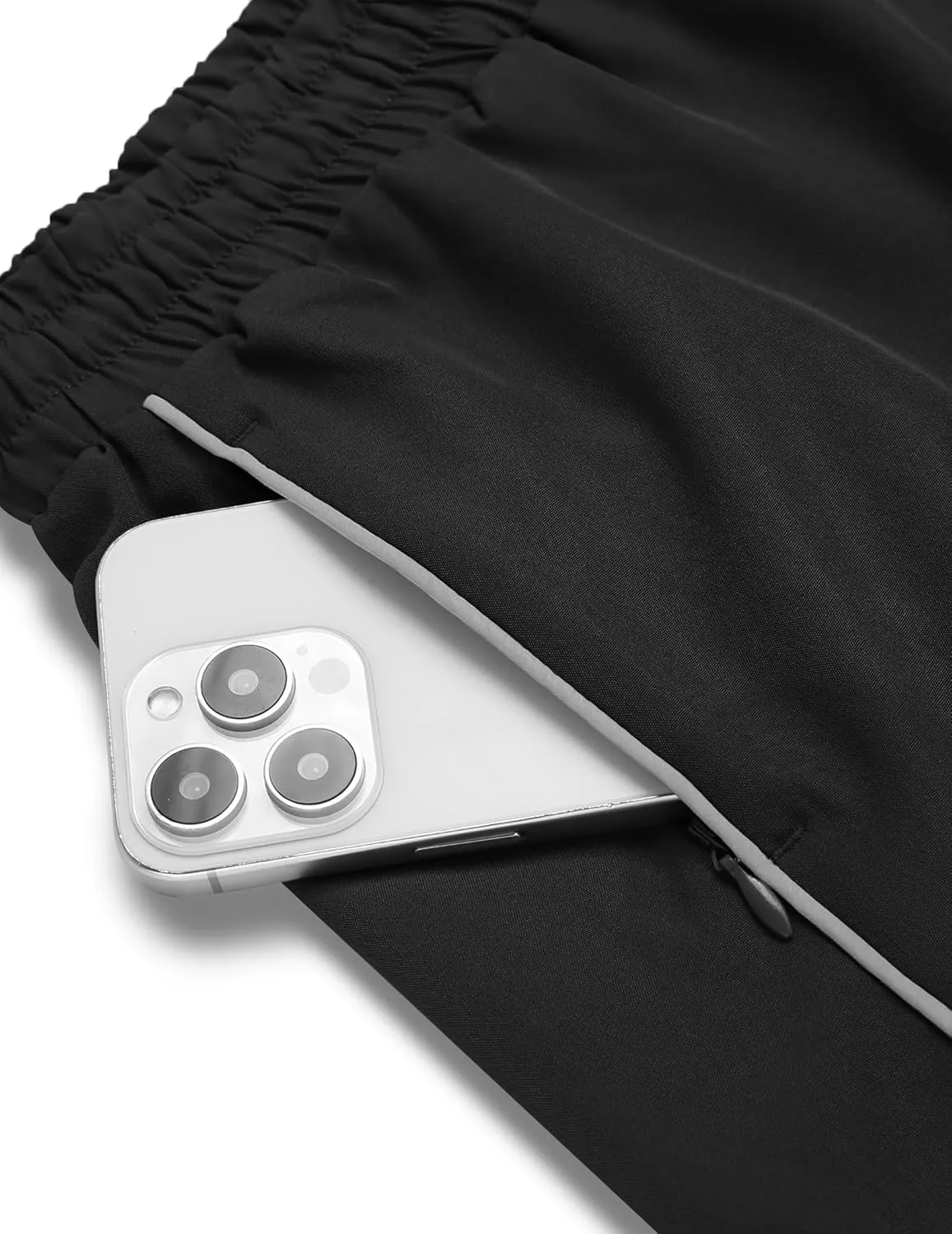 PINSPARK Running Shorts for Women Quick Dry Athletic Short Elastic High Waisted Active Wear with Zip Pockets