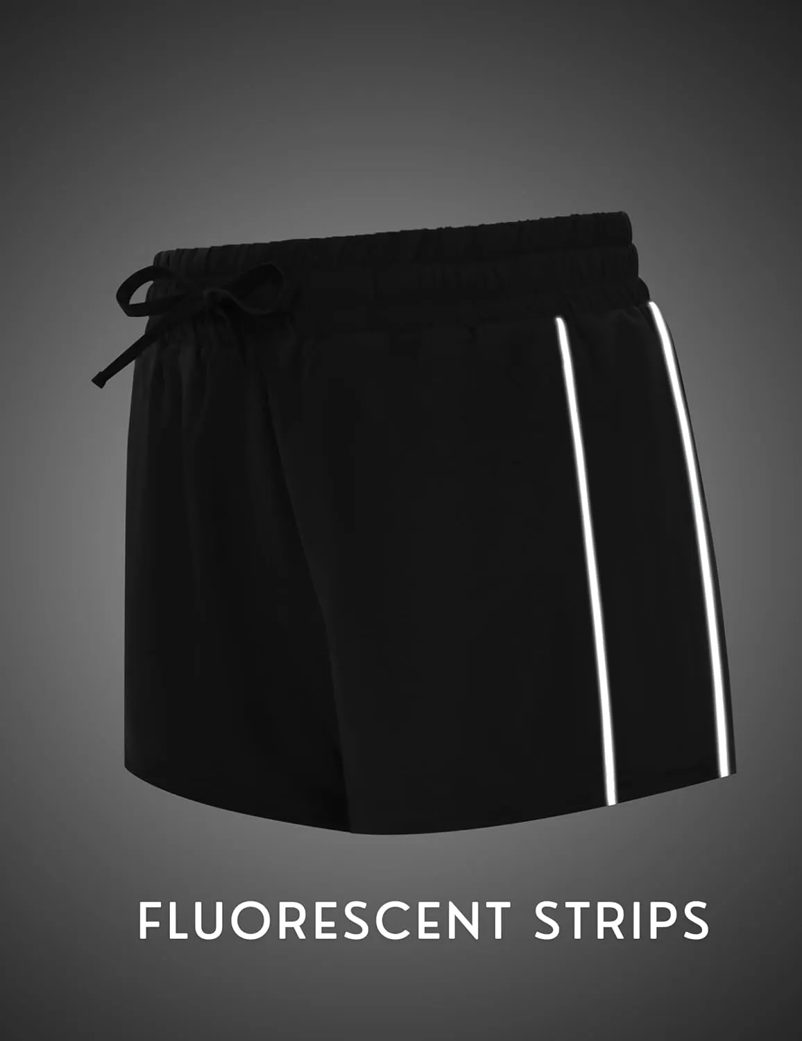PINSPARK Running Shorts for Women Quick Dry Athletic Short Elastic High Waisted Active Wear with Zip Pockets