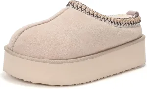 Platform Slippers for Women Snow Winter Womens Slippers Fluffy House Slippers for Indoor and Outdoor
