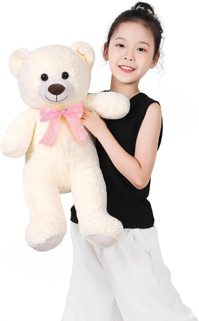 Plush Toy Teddy Bear Cute Stuffed Animal Bear Doll Gift for Girlfriend on Birthday, (Cream,60cm/23.6in)