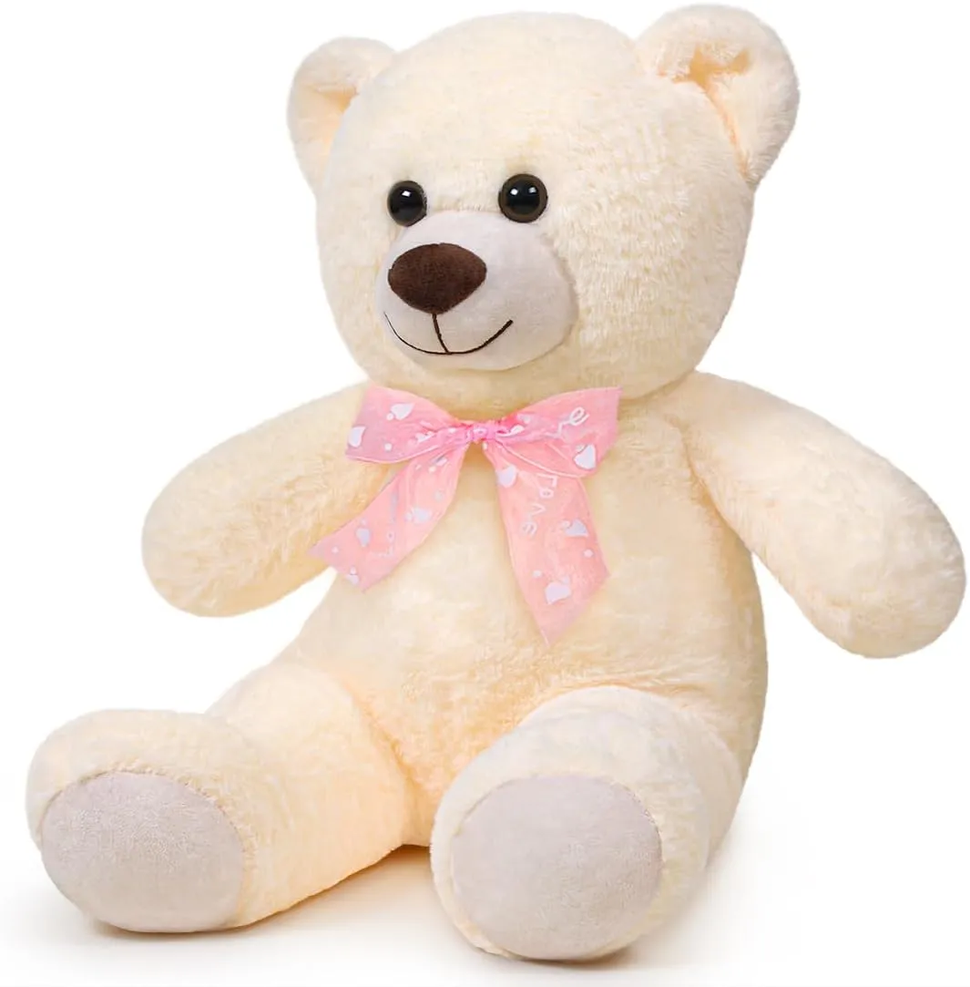 Plush Toy Teddy Bear Cute Stuffed Animal Bear Doll Gift for Girlfriend on Birthday, (Cream,60cm/23.6in)