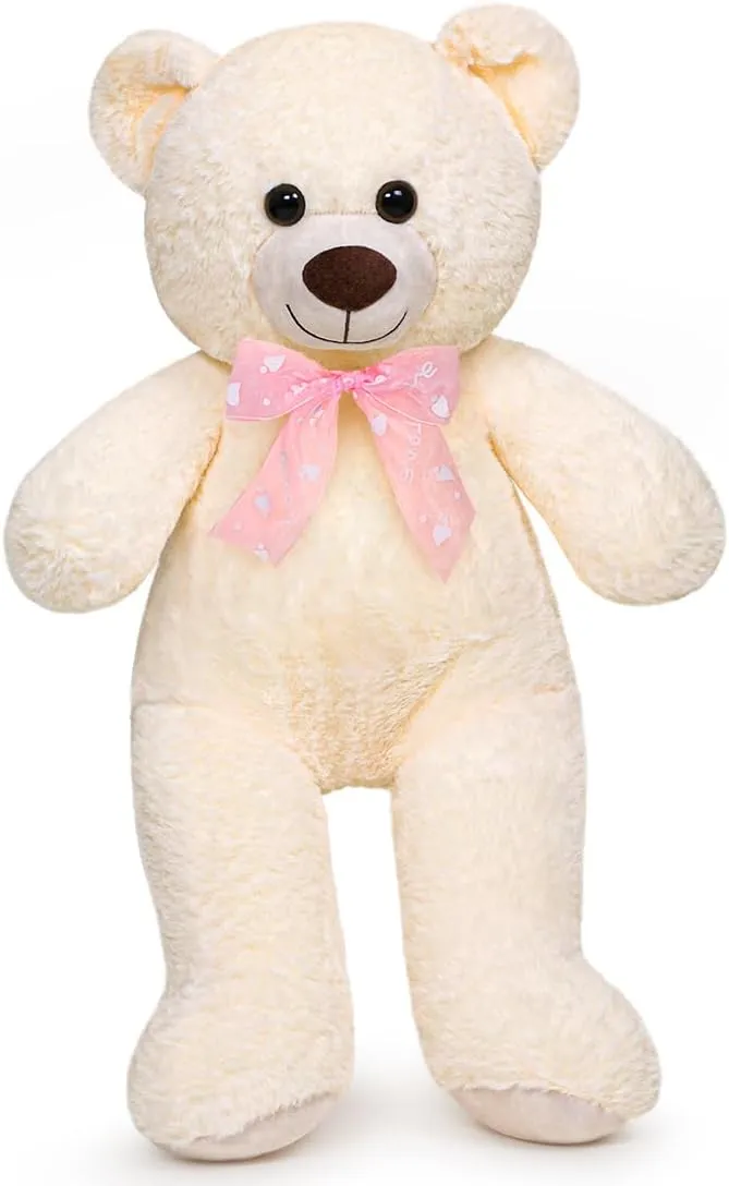 Plush Toy Teddy Bear Cute Stuffed Animal Bear Doll Gift for Girlfriend on Birthday, (Cream,60cm/23.6in)