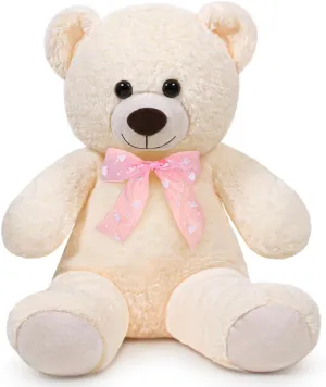 Plush Toy Teddy Bear Cute Stuffed Animal Bear Doll Gift for Girlfriend on Birthday, (Cream,60cm/23.6in)