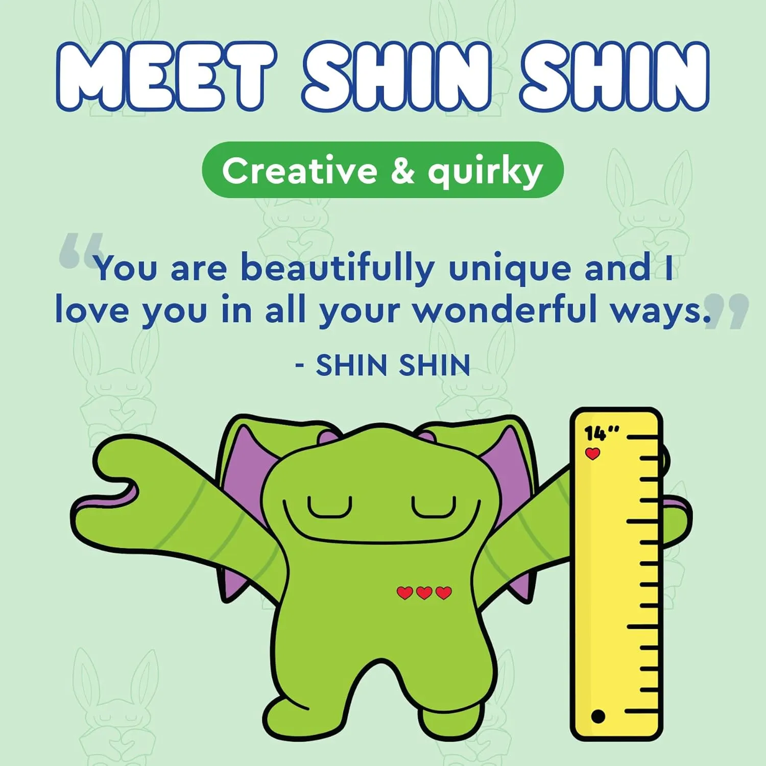 Plush Toys - 14" Cute Cuddle Pal, Shin Shin - Weighted Stuffed Animal