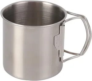 Portable camping water cup 304 stainless steel mug outdoor folding sports mug(500ml)