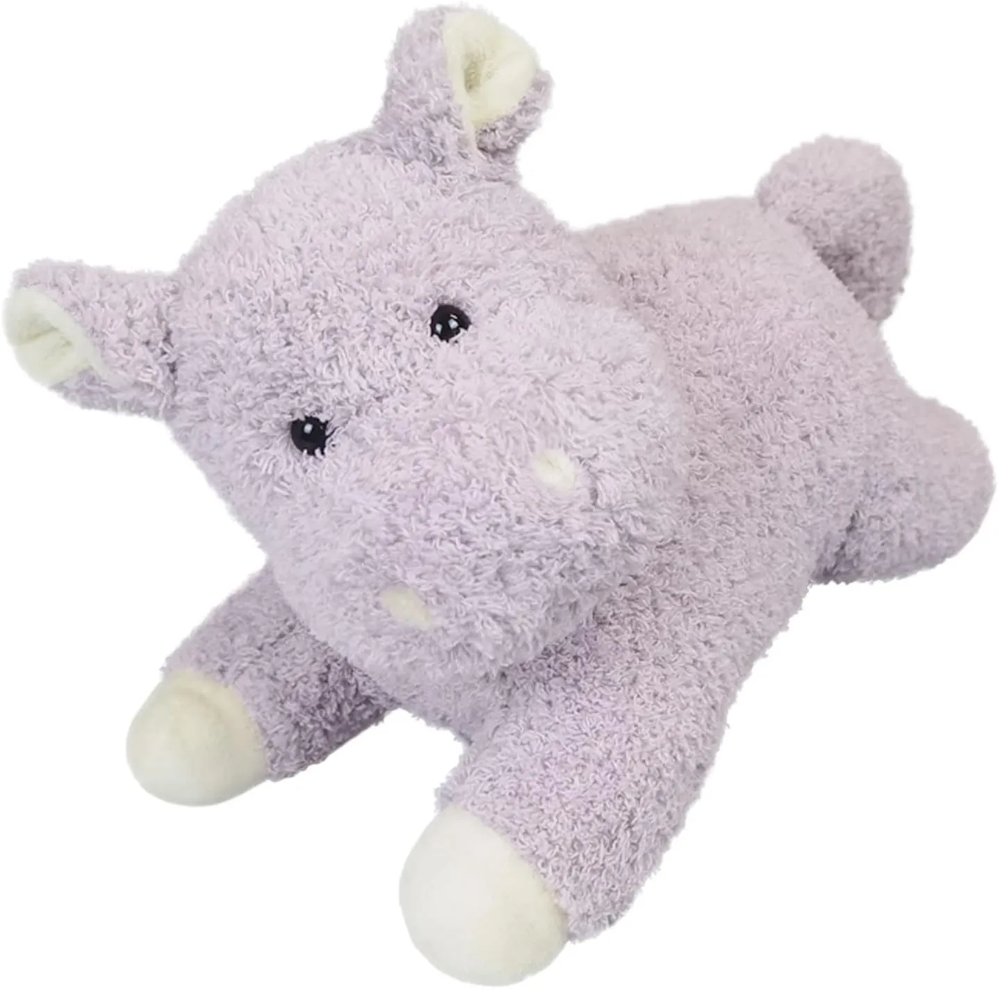 Purple Plush Lying Hippo Stuffed Animal Toy, Soft Cuddly Plushie Hugger Toy for Boys & Girls, Gifts for Kids or Girlfriend, 10.5 Inches