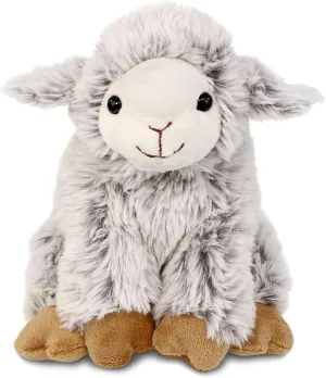 Puzzled DolliBu Plush Sheep Stuffed Animal - Soft Huggable Fluffy White Sheep Plush, Adorable Playtime Plush Toy, Cute Farm Animal Cuddle Gift for Kids & Adults - 9.5 Inch