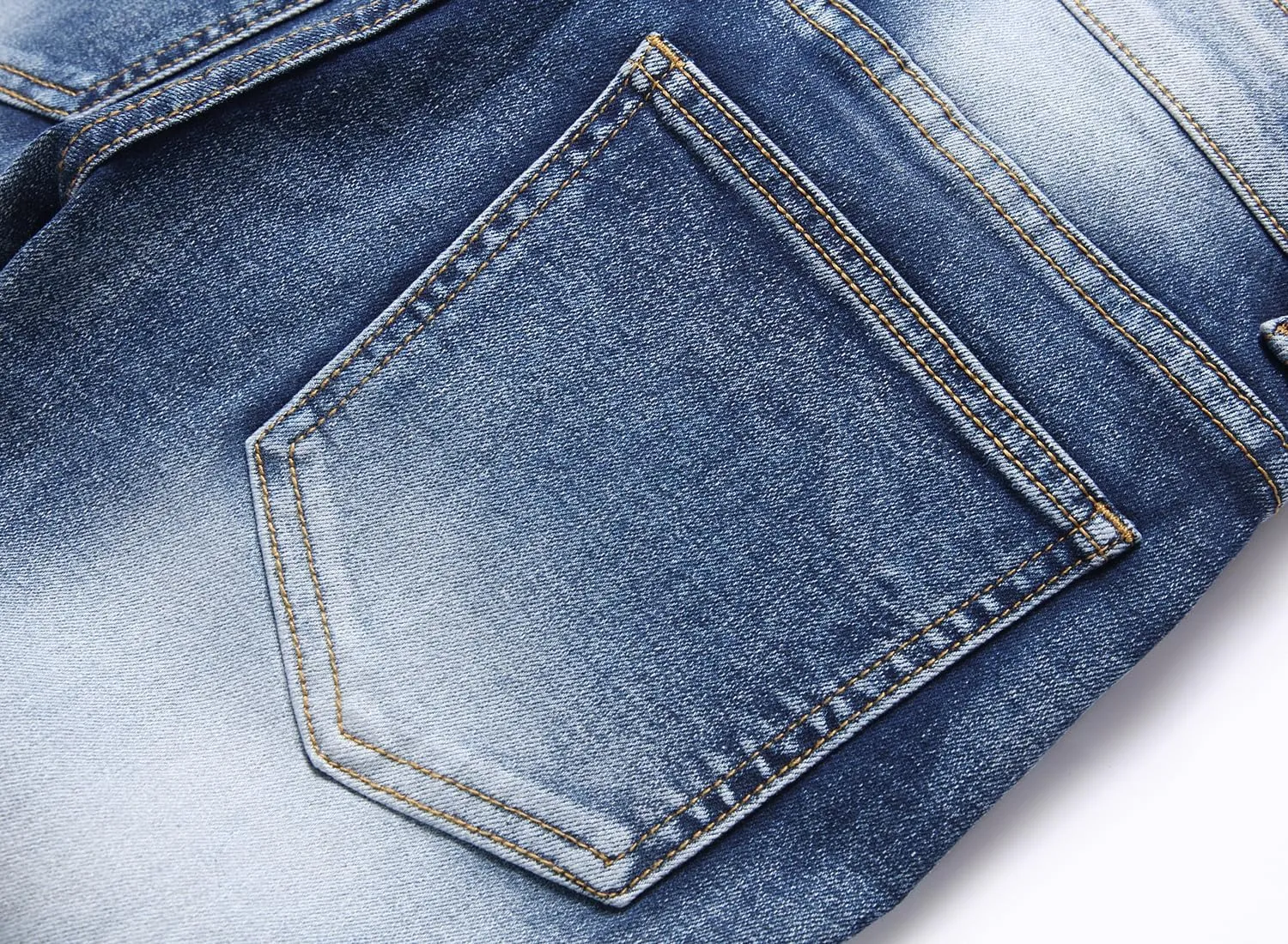 QIMYUM Men's Slim Fit Jeans Ripped Skinny Jeans for Men, Fashion Biker Jeans Stretch Moto Cargo Denim Pants