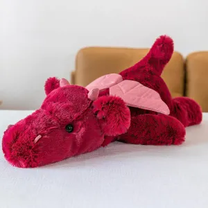Red Dragon Stuffed Animal 0.6lb 18" Red Stuffed Dragon Plush Toy Soft Giant Cute Dragon Plushies Pillow Birthday for Kids