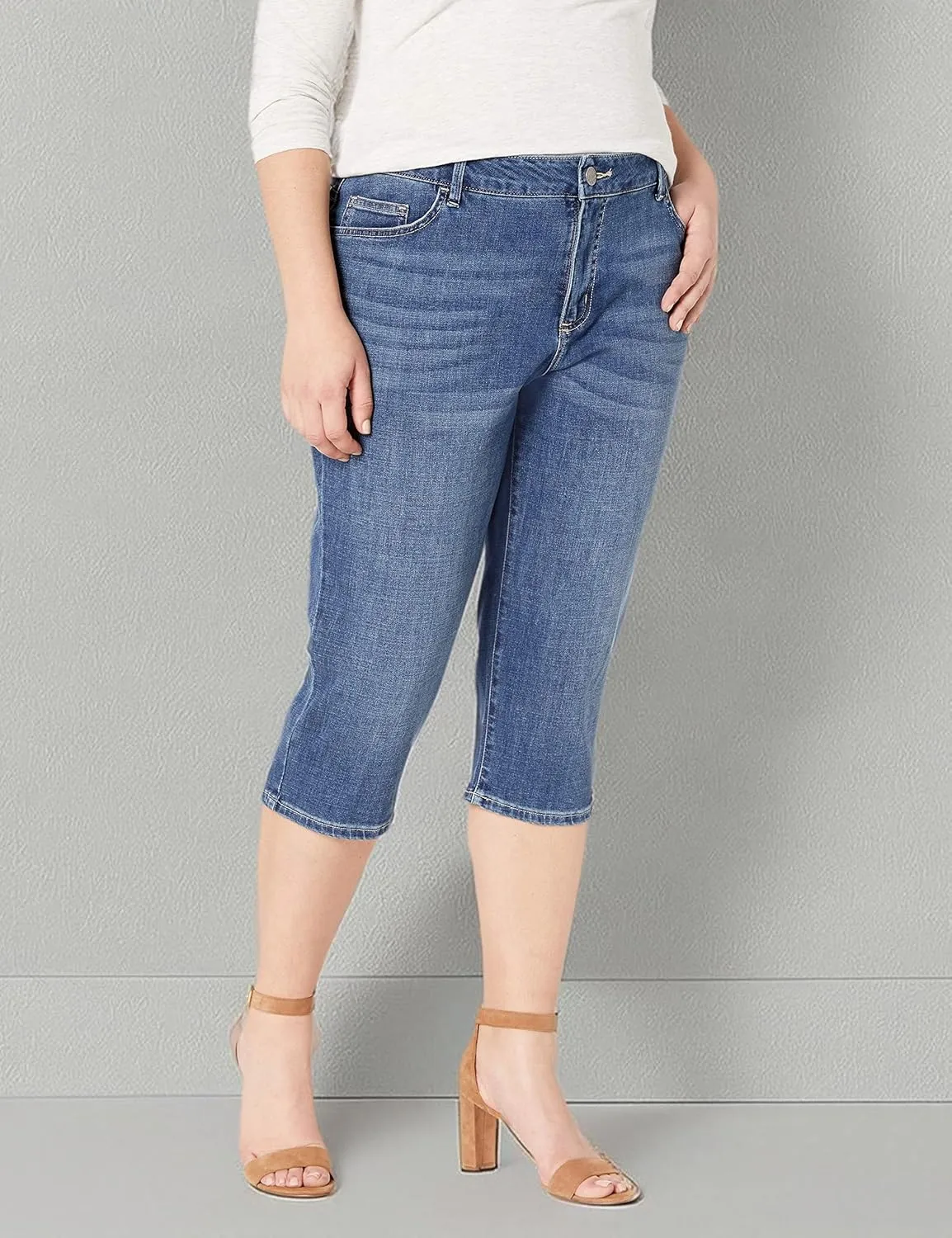 Riders by Lee Indigo Women's Plus Size Soft Denim Capri