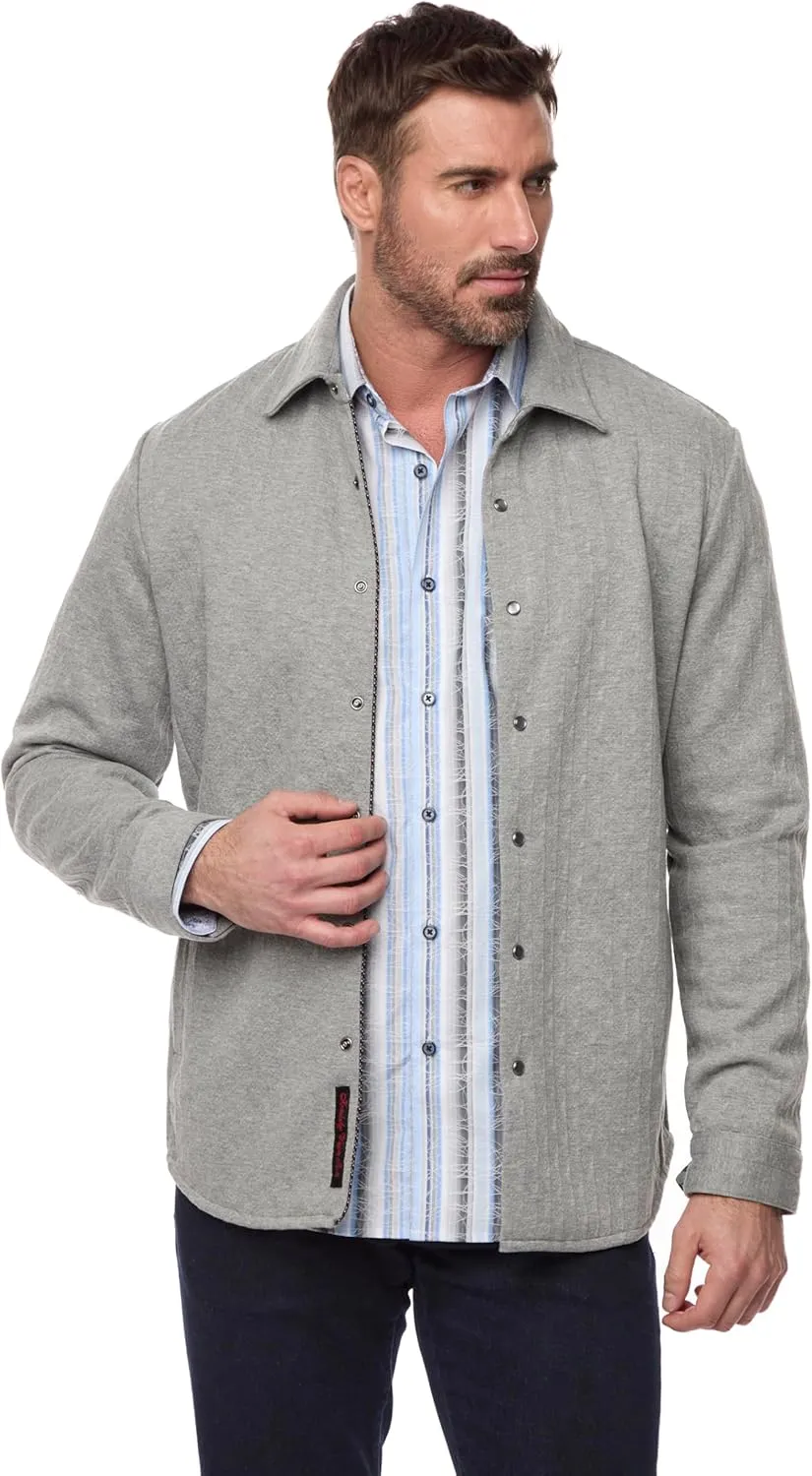 Robert Graham Men's Billard Knit Snap Front Overshirt