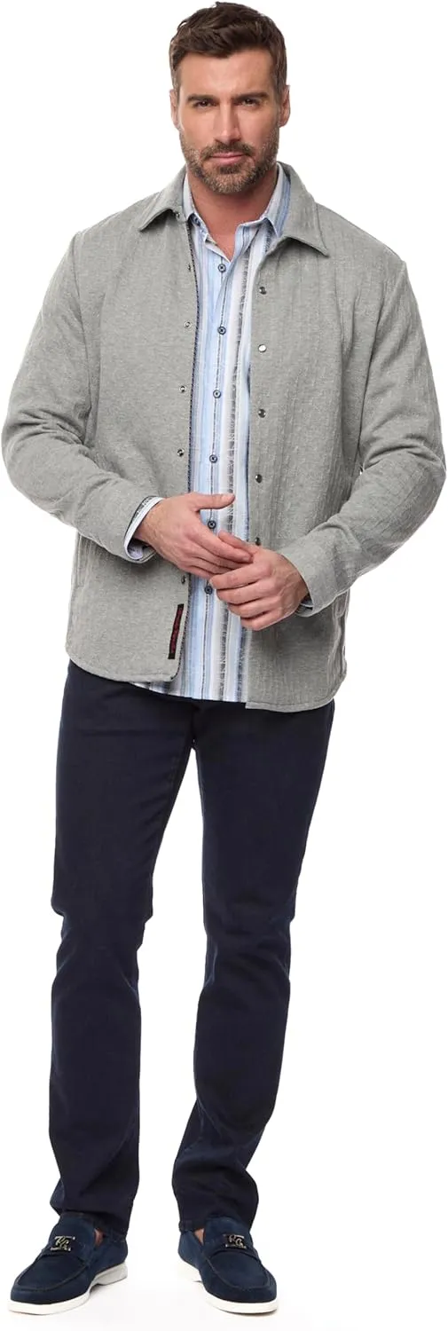 Robert Graham Men's Billard Knit Snap Front Overshirt
