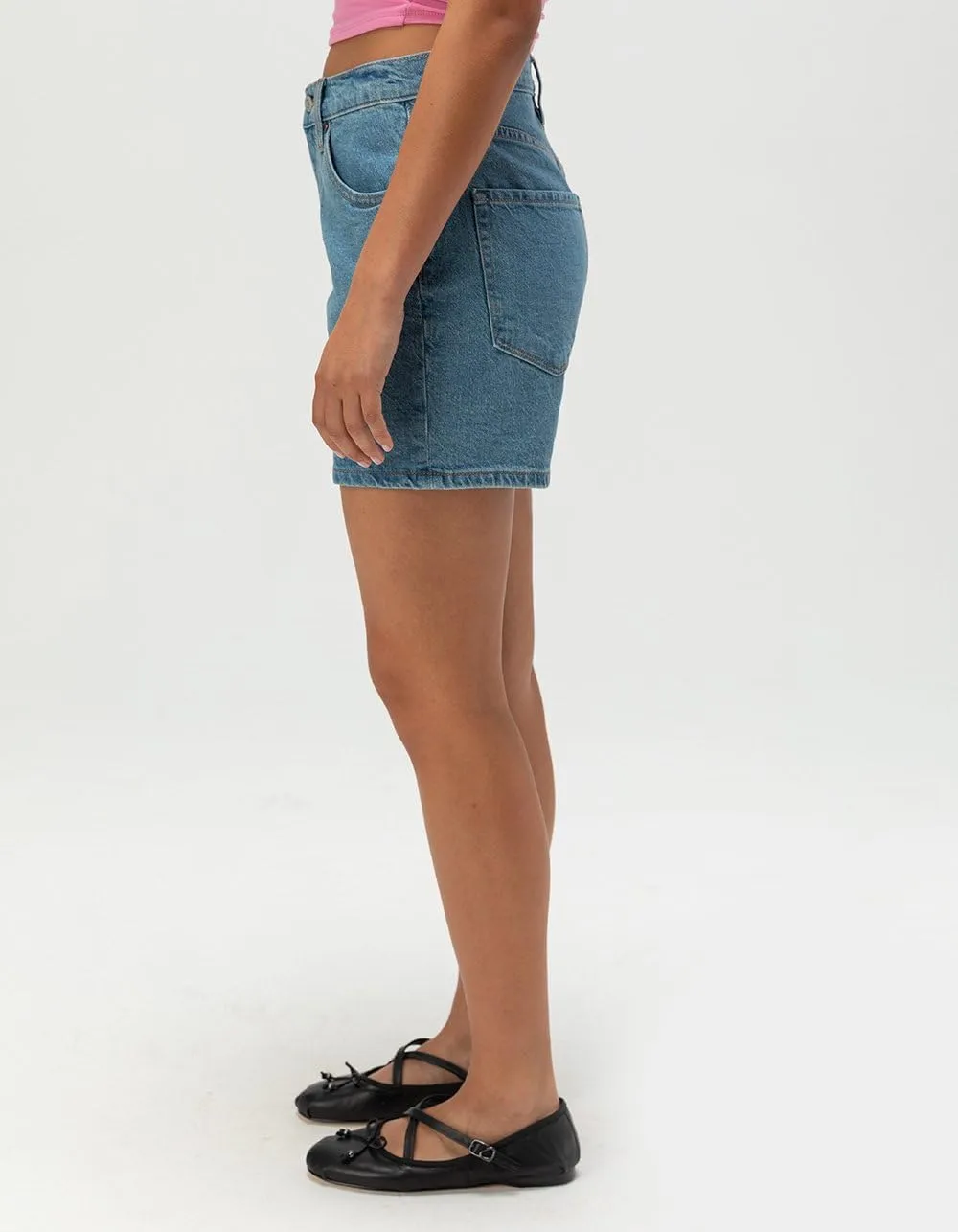 Rsq Womens High Rise Midi Shorts