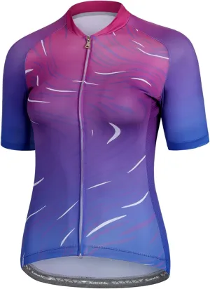 Santic Women's Cycling Jersey Short Sleeve Biking Shirt Full Zip Tops with 3 Pockets Breathable Quick Dry
