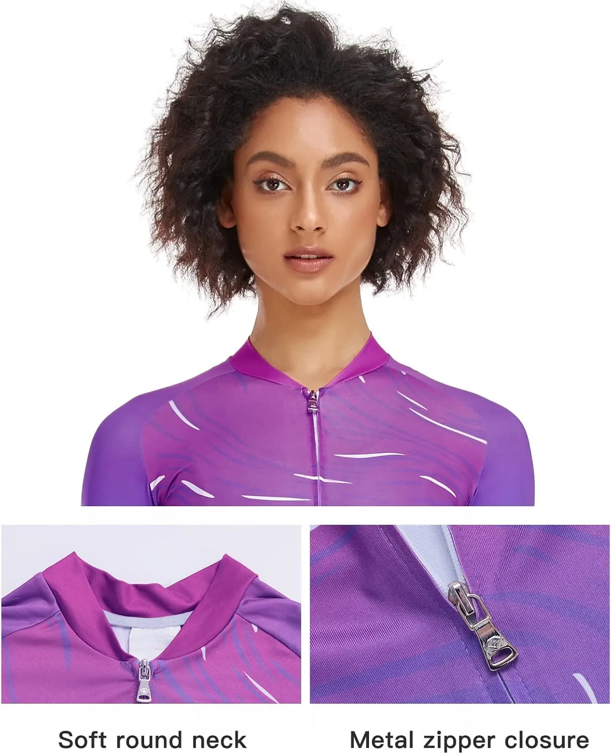 Santic Women's Cycling Jersey Short Sleeve Biking Shirt Full Zip Tops with 3 Pockets Breathable Quick Dry