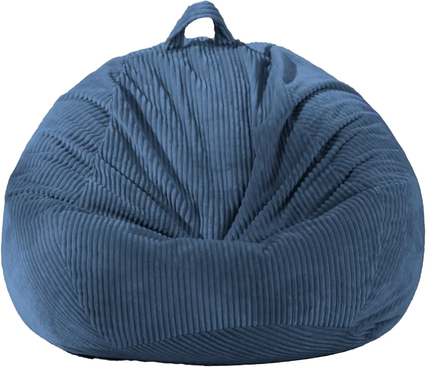 Sapphire Blue Study Bean Bag Chair with Desk - 3ft No Filler Sensory Stuffed Animal Storage, Convertible Homework Station for Kids ADHD Classroom & Homeschooling (36x45in Ergonomic Floor Pod)