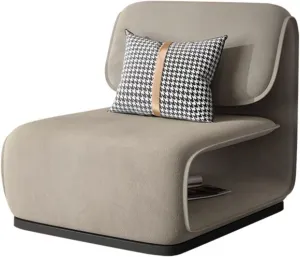 Scandinavian Light Luxury Lazy Sofa Simple Living Room Chair with Storage Area Mid-Century Modern Decorative Chairs for Living Room Bedroom Office Workshop Comfortable Sofa Chair