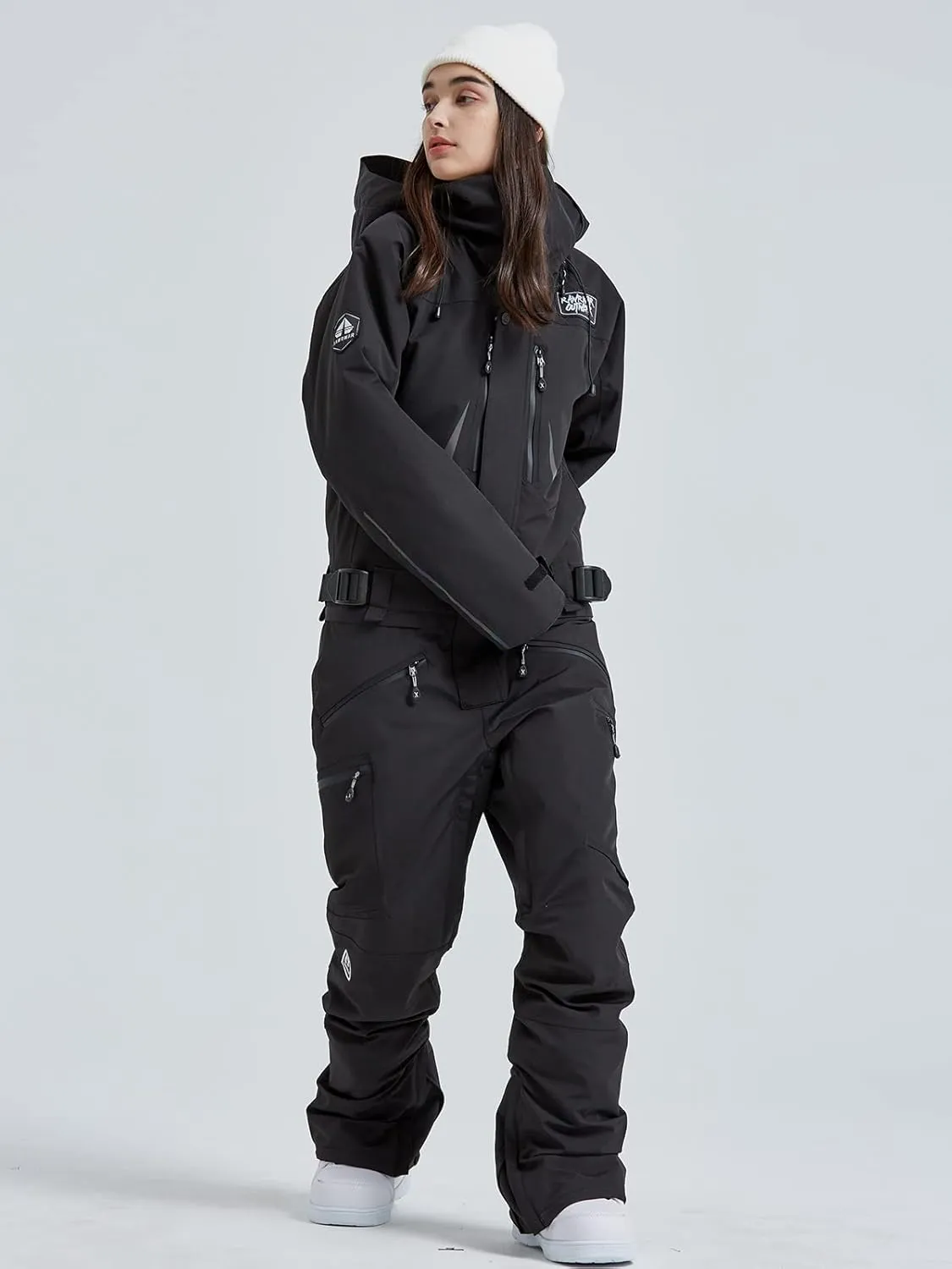 SEARIPE Women and Men's Ski Suits One Piece Jumpsuit Winter Outdoor Waterproof Warm Snowsuits