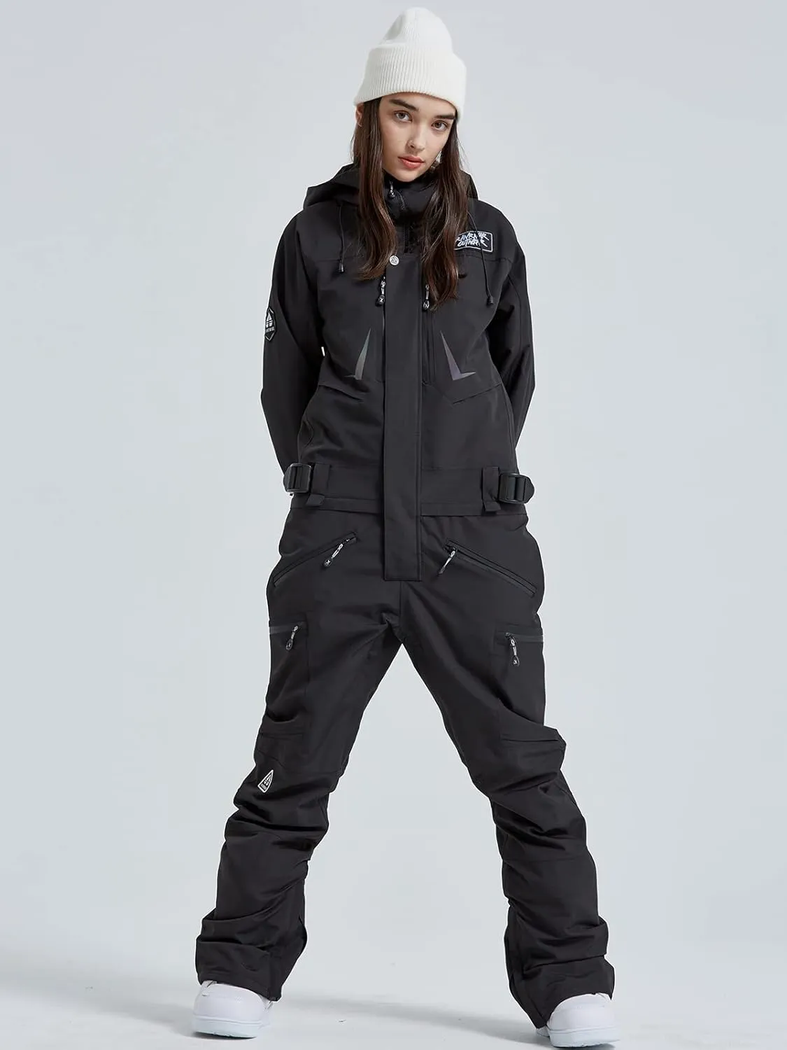 SEARIPE Women and Men's Ski Suits One Piece Jumpsuit Winter Outdoor Waterproof Warm Snowsuits